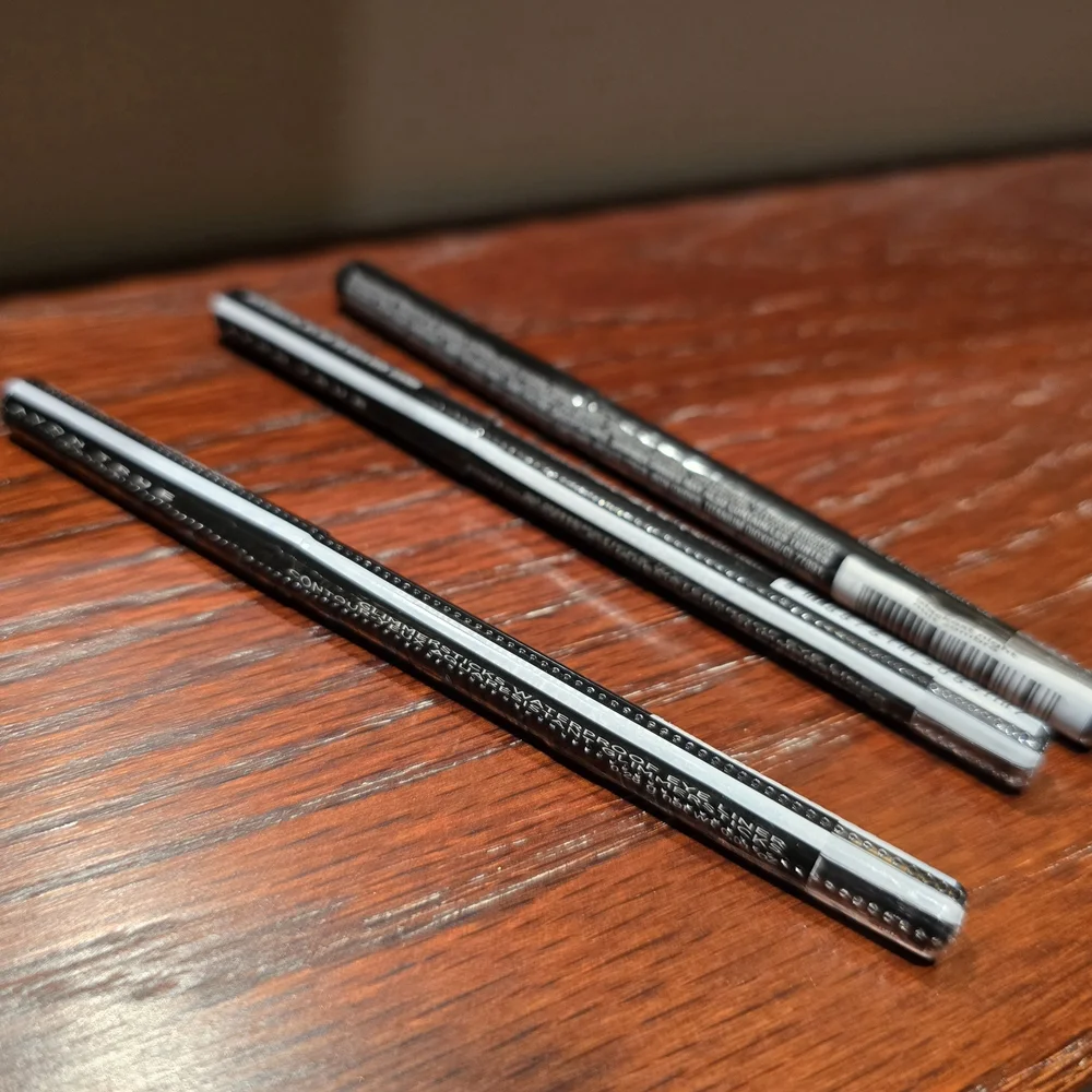 AVON True Color Glimmersticks Waterproof Eyeliner - BLACKEST NIGHT (Set of 3)